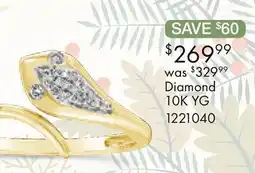 Charm Diamond Diamond Fashion Snake Ring in 10K Yellow Gold offer