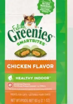 Petvalu Greenies Healthy Indoor Chicken Flavour Smartbite cat treats offer