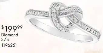 Charm Diamond Sterling Silver Diamond Heart Promise Ring offer