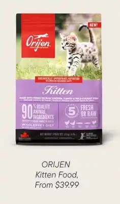 Petvalu ORIJEN  Kitten Food offer