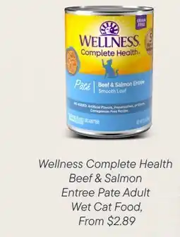 Petvalu Wellness Complete Health Beef & Salmon  Entree Pate Adult  Wet Cat Food offer