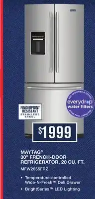 TA Appliances & Barbecues MAYTAG 30 FRENCH-DOOR REFRIGERATOR, 20 CU. FT offer