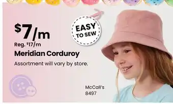 Fabricland Meridian Corduroy offer