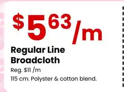 Fabricland Regular Line Broadcloth offer