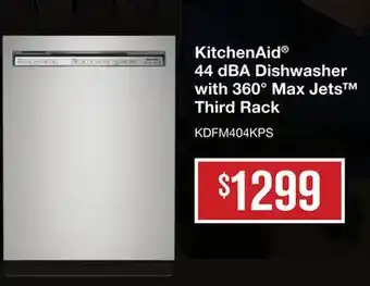 TA Appliances & Barbecues KitchenAid 44 dBA Dishwasher with 360° Max Jets Third Rack offer