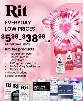 Fabricland Rit Dye products offer