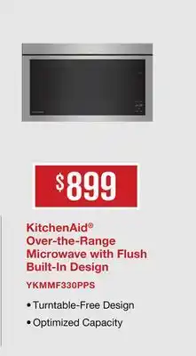 TA Appliances & Barbecues KitchenAid Over-the-Range Microwave with Flush Built-In Design offer