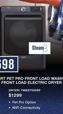 TA Appliances & Barbecues 7.3-7.4 CU. FT. PET PRO FRONT LOAD ELECTRIC DRYER offer