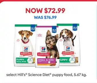 Petsmart select Hill's Science Diet puppy food offer