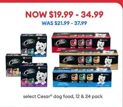 Petsmart select Cesar dog food, 12 & 24 pack offer