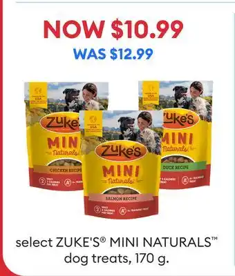 Petsmart select ZUKE'S MINI NATURALS dog treats offer