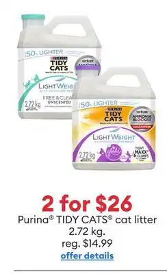 Petsmart Purina TIDY CATS cat litter offer