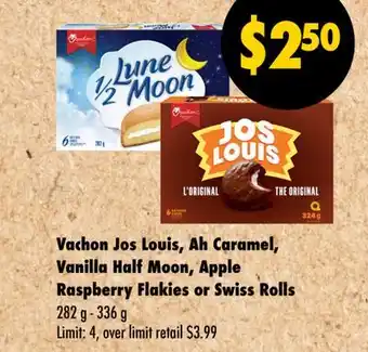 Wholesale Club Jos Louis, Ah Caramel, Vanilla Half Moon, Apple Raspberry Flakie or Swiss Rolls offer