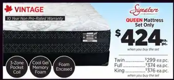 Surplus Furniture Vintage Queen Mattress Set offer