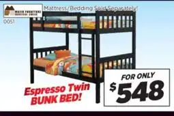 Surplus Furniture Espresso Twin Bunk Bed offer