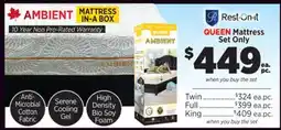 Surplus Furniture Ambient Queen Mattress Set offer