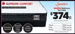 Surplus Furniture Supreme Comfort Queen Mattress Set offer