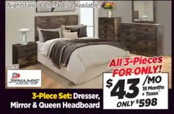 Surplus Furniture Montana 3-Piece Queen Bedroom Set offer