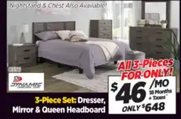 Surplus Furniture Alabaster Oak 3-Piece Queen Bedroom Set offer