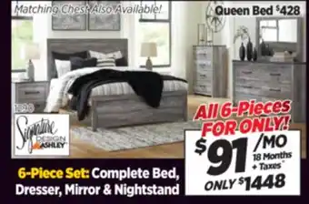 Surplus Furniture Bronyan Grey 6-Piece Queen Bedroom Set offer