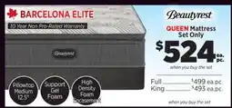 Surplus Furniture Barcelona Elite Queen Mattress Set offer