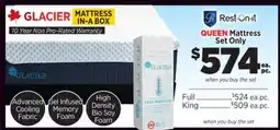 Surplus Furniture Galcier Queen Mattress Set offer