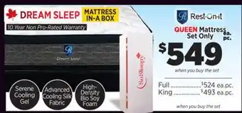 Surplus Furniture Dream Sleep Queen Mattress Set offer