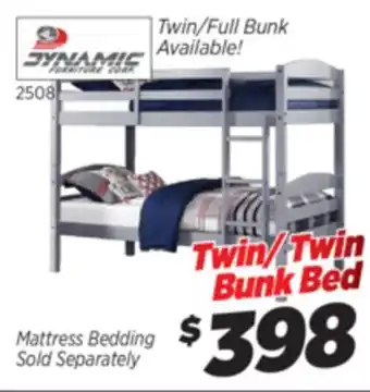 Surplus Furniture Grey Twin/Twin Bunk Bed offer