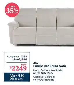 La Z Boy Jay Fabric Reclining Sofa offer