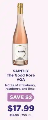 Wine Rack SAINTLY The Good Rosé VQA offer