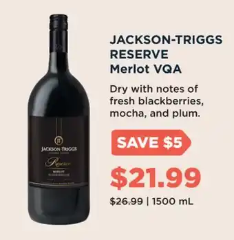 Wine Rack JACKSON-TRIGGS RESERVE Merlot VQA offer