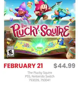 GameStop The Plucky Squire PS5, Nintendo Switch offer