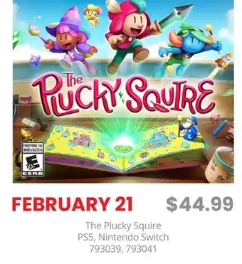 GameStop The Plucky Squire PS5, Nintendo Switch offer