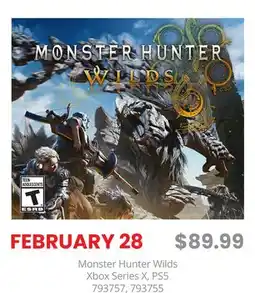 GameStop Monster Hunter Wilds Xbox Series X, PS5 offer