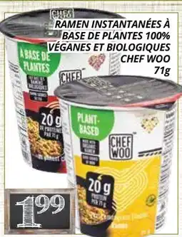 Supermarché PA RAMEN INSTANTANÉES À BASE DE PLANTES 100% VÉGANES ET BIOLOGIQUES CHEF WOO offer