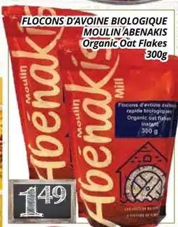 Supermarché PA FLOCONS D'AVOINE BIOLOGIQUE MOULIN ABENAKIS | Organic Oat Flakes offer