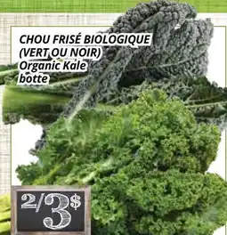 Supermarché PA CHOU FRISÉ BIOLOGIQUE (VERT OU NOIR) | Organic Kale botte offer