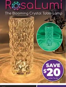 Showcase RosaLumi The Blooming Crystal Table Lamp offer