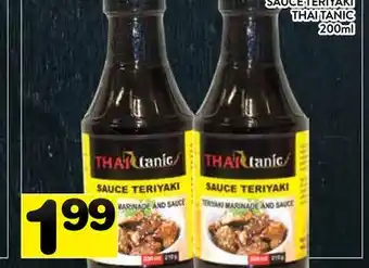 Supermarché PA SAUCE TERIYAKI THAI TANIC offer