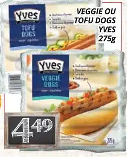 Supermarché PA VEGGIE OU TOFU DOGS YVES offer