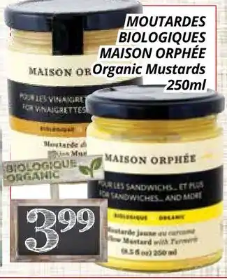 Supermarché PA MOUTARDES BIOLOGIQUES MAISON ORPHÉE | Organic Mustards offer