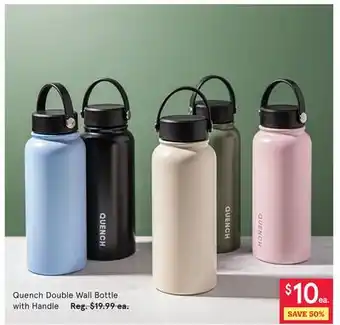 Kitchen Stuff Plus Quench Double Wall Bottle with Handle offer