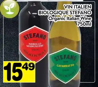 Supermarché PA VIN ITALIEN BIOLOGIQUE STEFANO | Organic Italian Wine offer