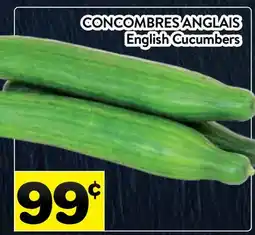 Supermarché PA CONCOMBRES ANGLAIS | English Cucumbers offer