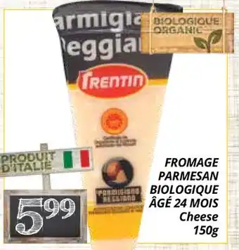 Supermarché PA FROMAGE PARMESAN BIOLOGIQUE ÂGÉ 24 MOIS | Cheese offer