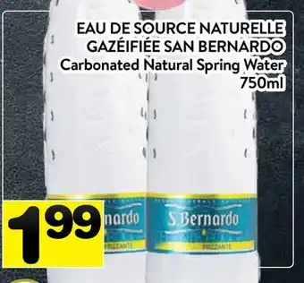 Supermarché PA EAU DE SOURCE NATURELLE GAZÉIFIÉE SAN BERNARDO | Carbonated Natural Spring Water offer