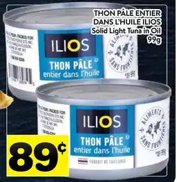 Supermarché PA THON PÂLE ENTIER DANS L'HUILE ILIOS | Solid Light Tuna in Oil offer