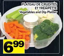 Supermarché PA PLATEAU DE CRUDITÉS ET TREMPETTE | Vegetables and Dip Platter offer