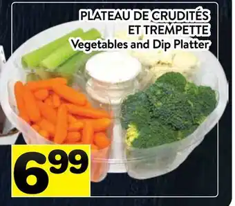 Supermarché PA PLATEAU DE CRUDITÉS ET TREMPETTE | Vegetables and Dip Platter offer