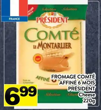 Supermarché PA FROMAGE COMTÉ AFFINÉ 6 MOIS PRÉSIDENT | PRÉSIDENT Cheese offer